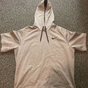 Nike Grey short sleeve hoodie